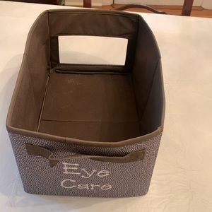 Thirty-One Organizer. Brown & White. Embroidered “Eye Care”.
